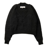 Black cropped BAHNS wool sweater named Claire