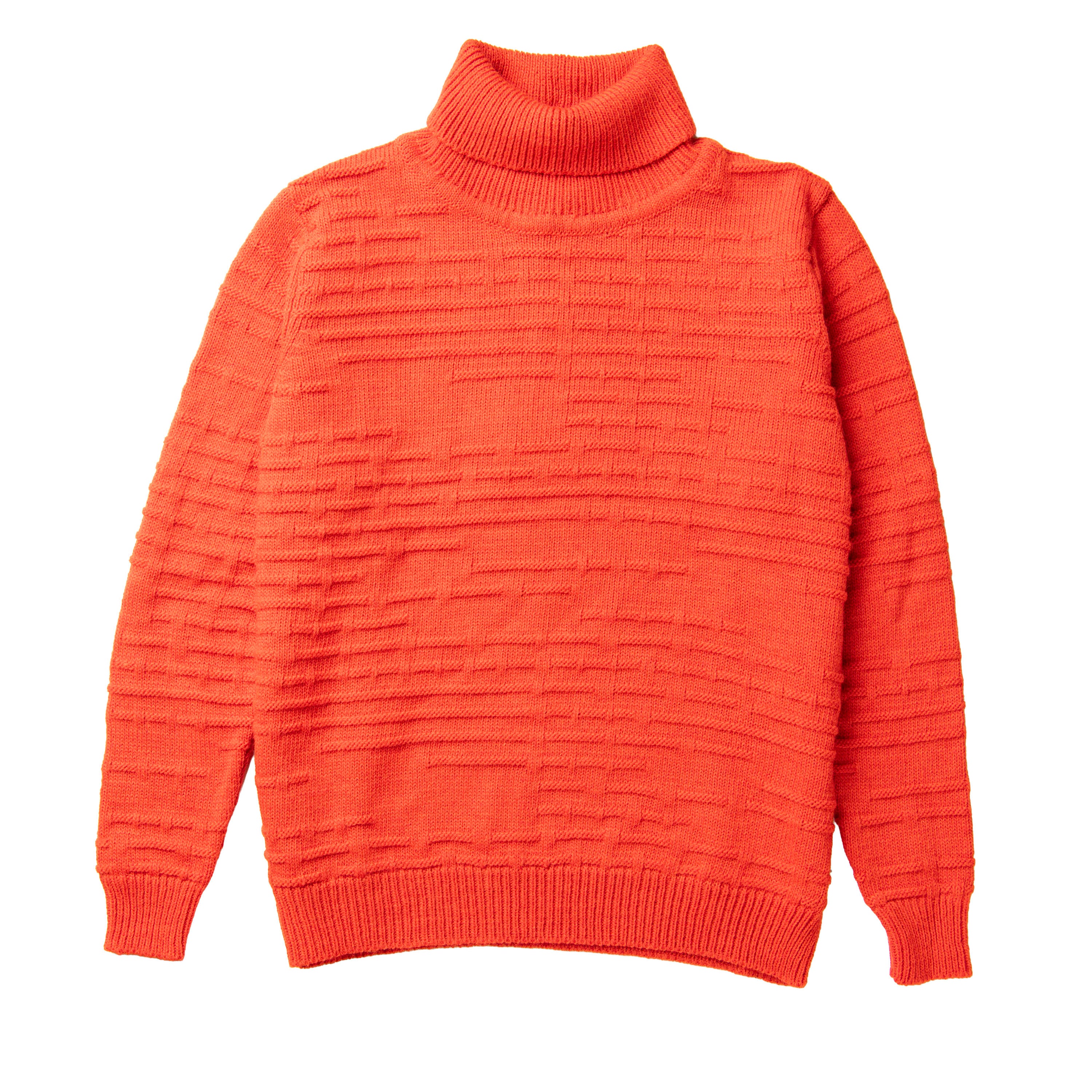 James Cook with turtleneck in orange