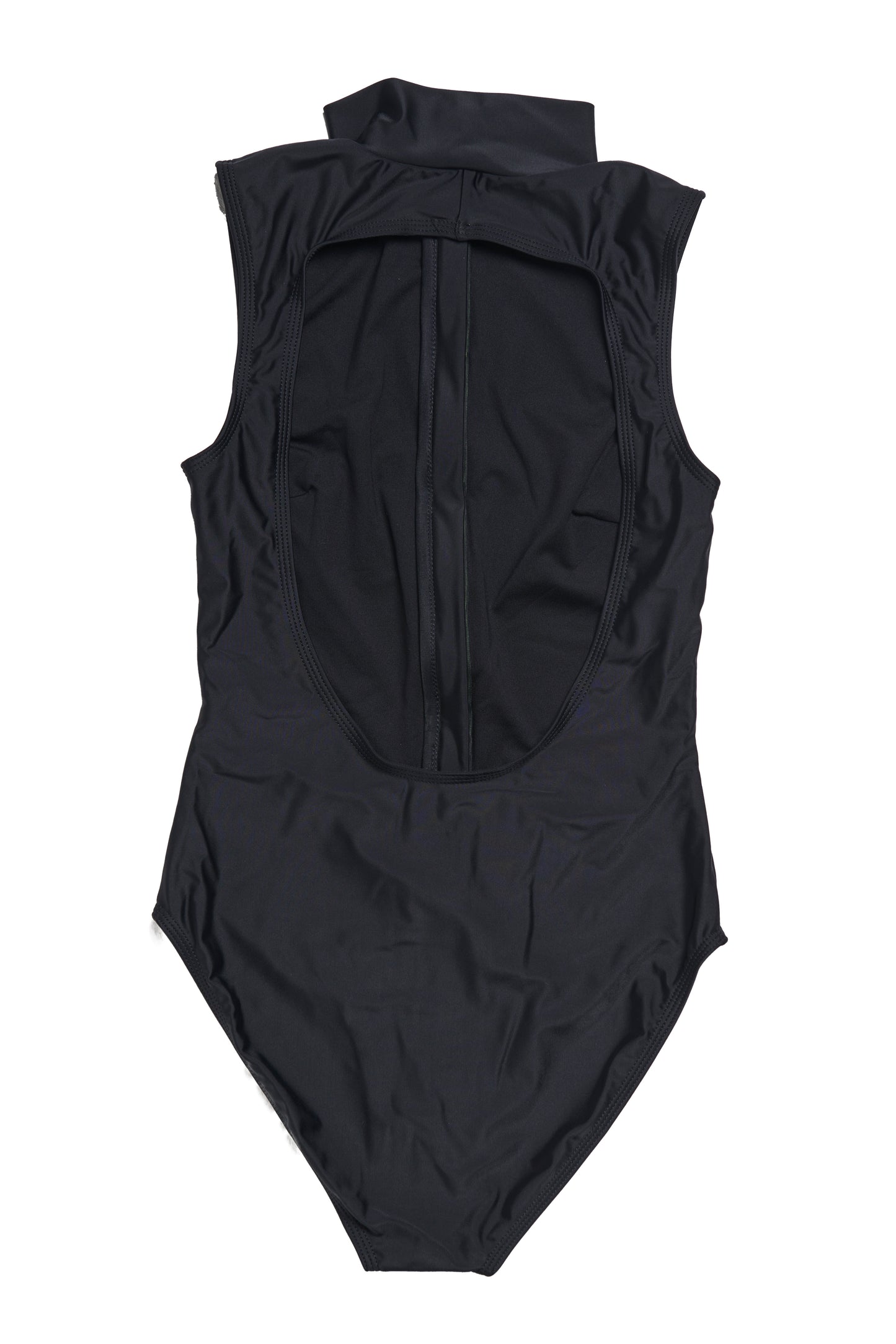 Zipper swimsuit - black with neon zipper