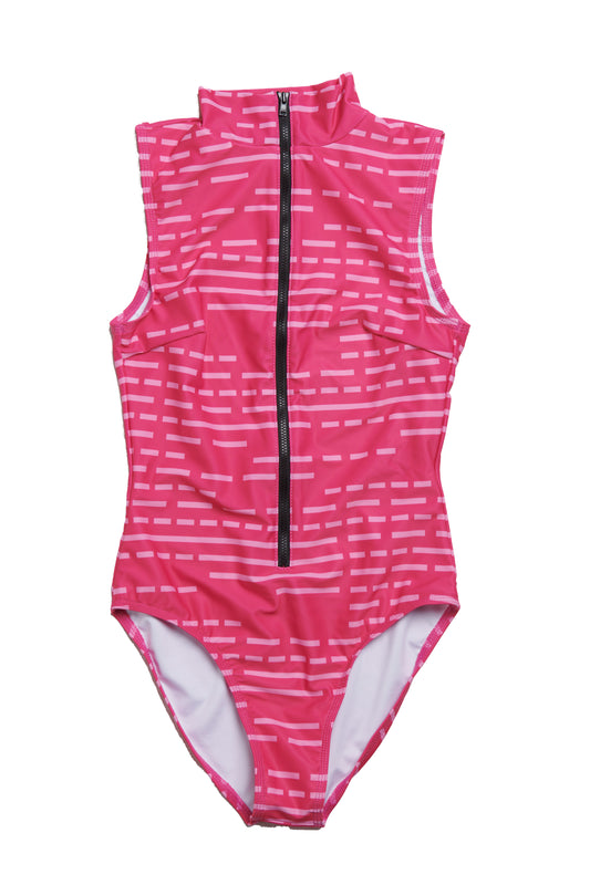 Zipper swimsuit - pink